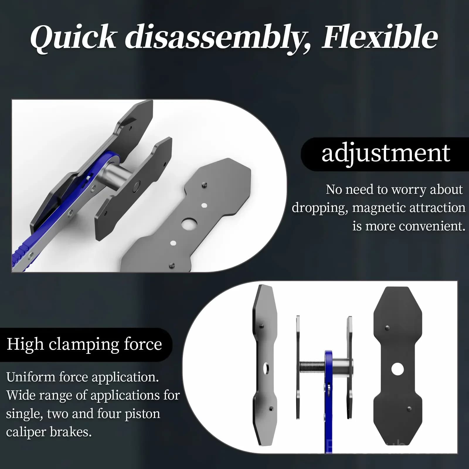 Brake Caliper Piston Press Tool – 360° Rotating Ratchet Wrench - View 8