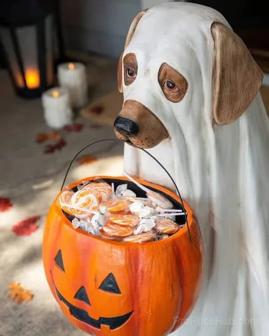 Ghost Cat Candy Bowl Halloween Home Decor - View 5