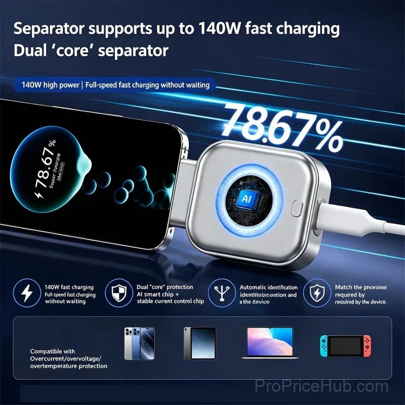 Auto Power-Off Fast Charging Adapter (1 Pack) - View 4