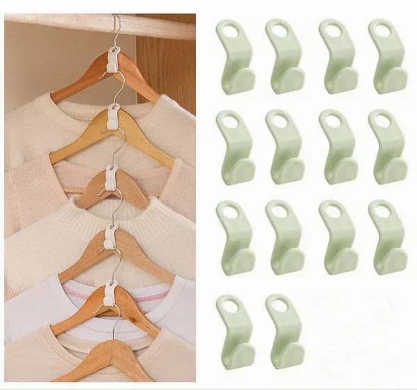 Space-Saving Clothes Hanger Connector Hooks - View 15