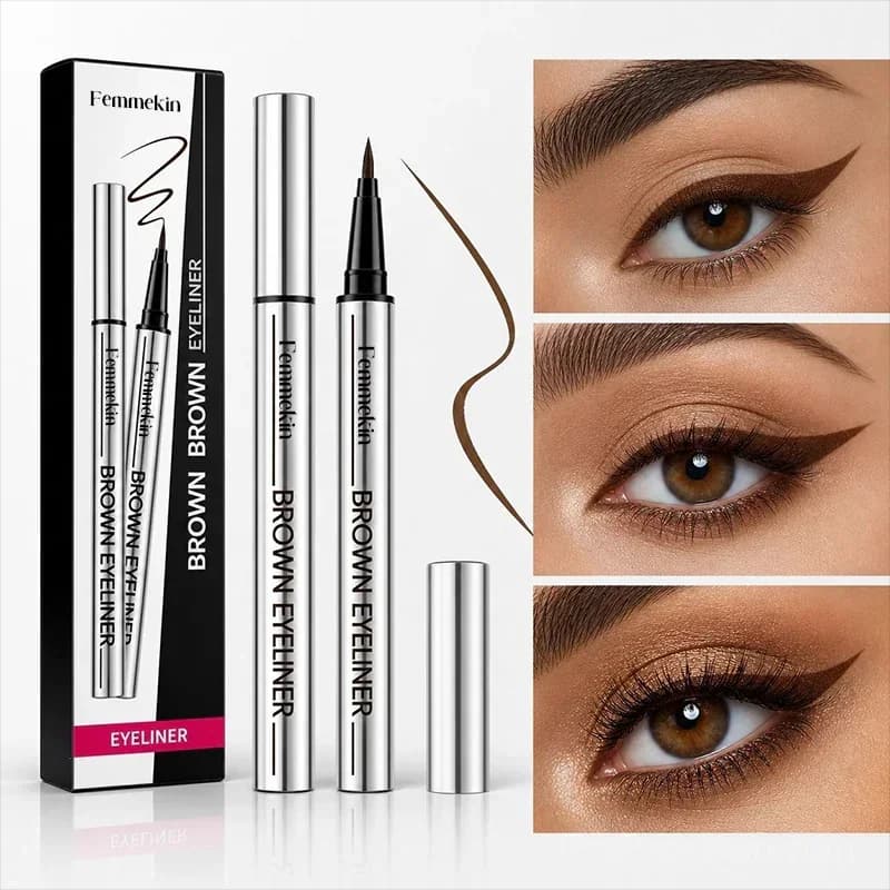Cool Black/Brown Waterproof Eyeliner - 24hr Long-Lasting, One Stroke Formula - View 6