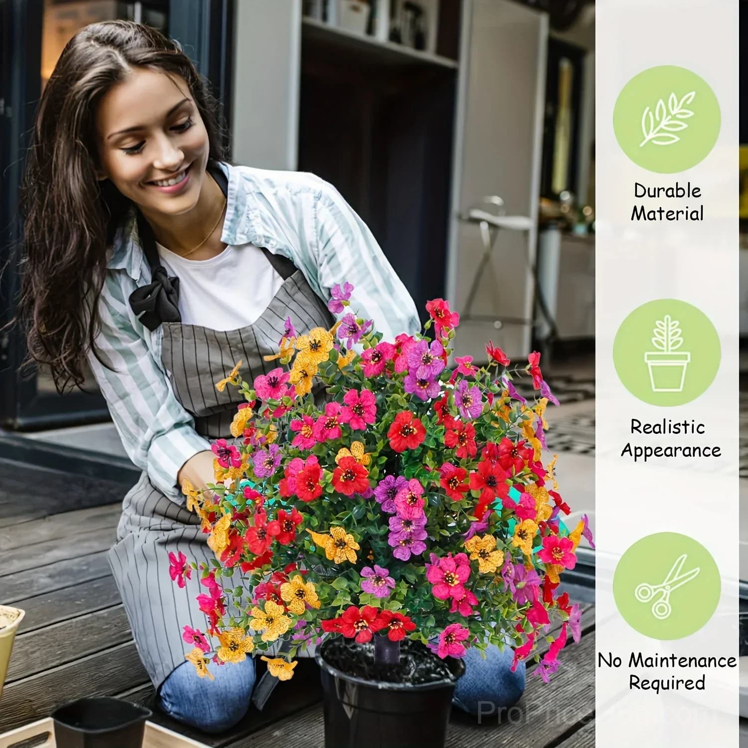 Outdoor/Indoor UV Resistant Waterproof Artificial Flower Decor - Alt