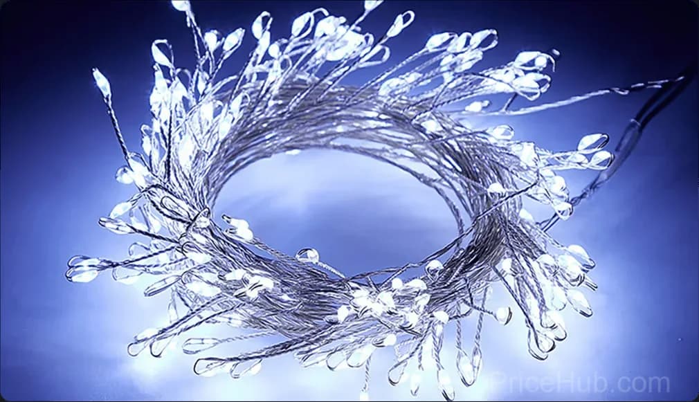 Copper Wire Firecracker String Lights, White, 29.5 ft, 300 Lights - Main