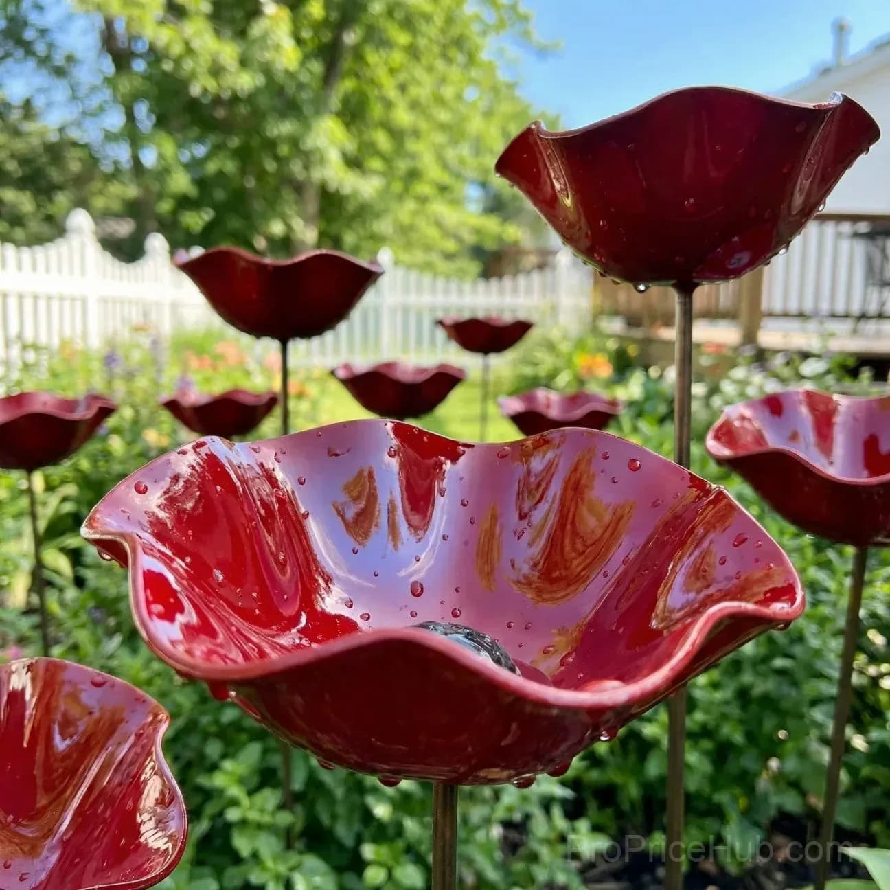 Handmade Metal Flower Garden Stake - Outdoor Garden Art - View 10