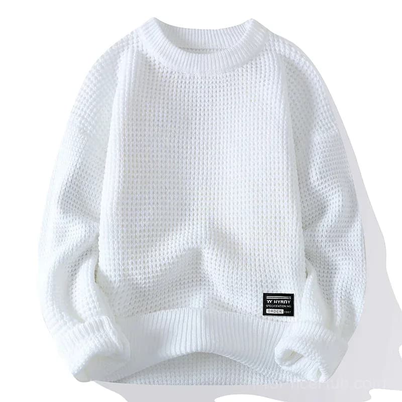 Men's Big & Tall Retro Crewneck Sweater - Thick Knit, Sizes M-3XL - Alt