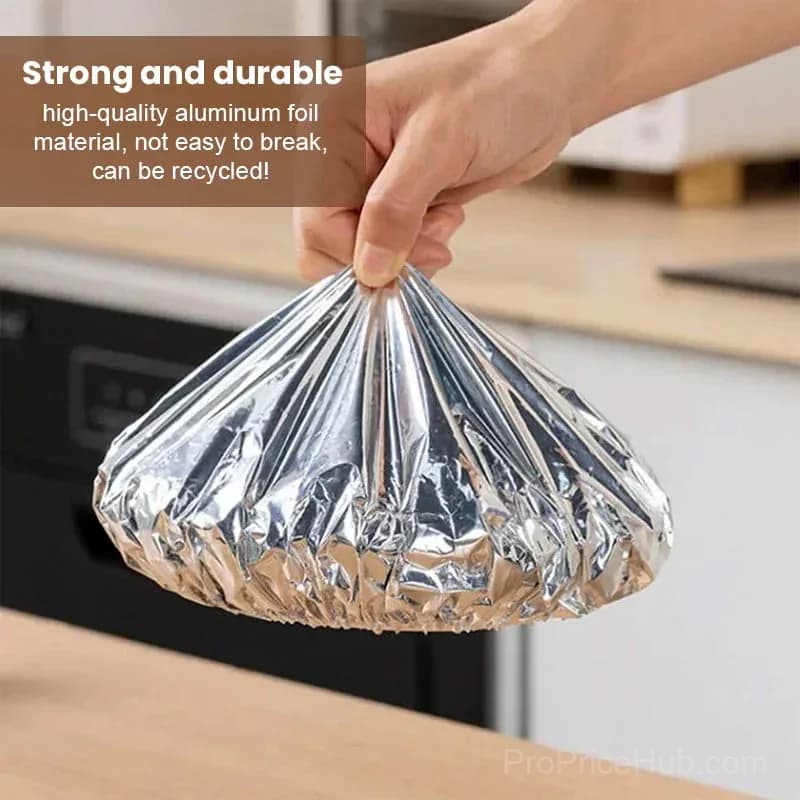 Reusable Aluminum Foil Food Covers, 6-Pack - View 6