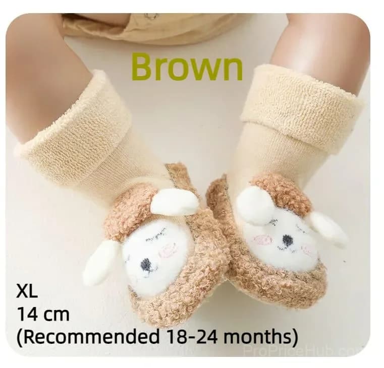 Baby Cartoon Plush Cotton Toddler Shoes, Pink, 0-6 Months - View 16