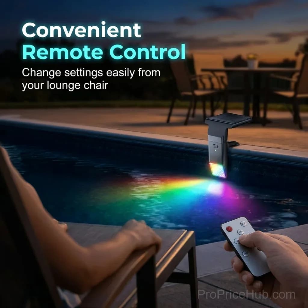 Multi-Color LED Pool Edge Light for Above-Ground Frame Pools - View 4
