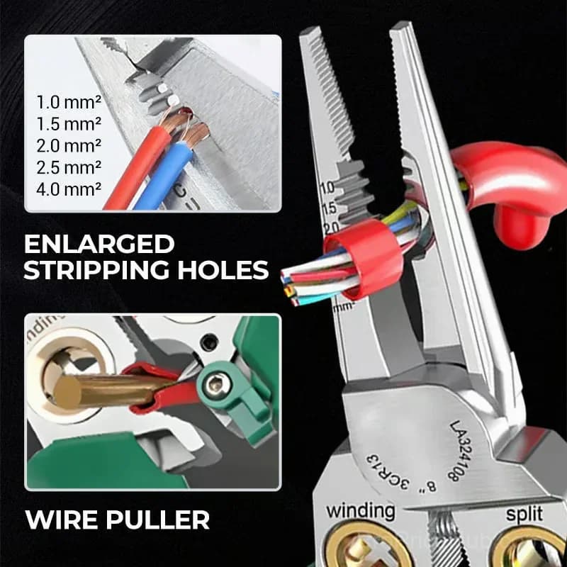 8-in-1 Multi-Function Wire Stripper Scissors with Electrical Tester - View 5