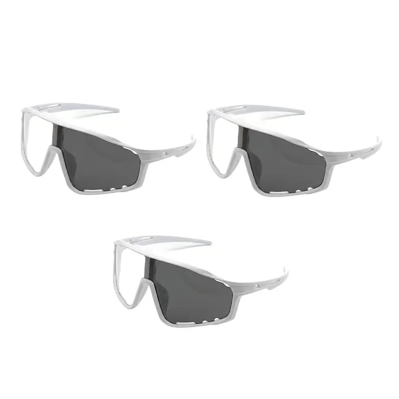 White Photochromic UV Sports Sunglasses for Hiking & Cycling - View 5