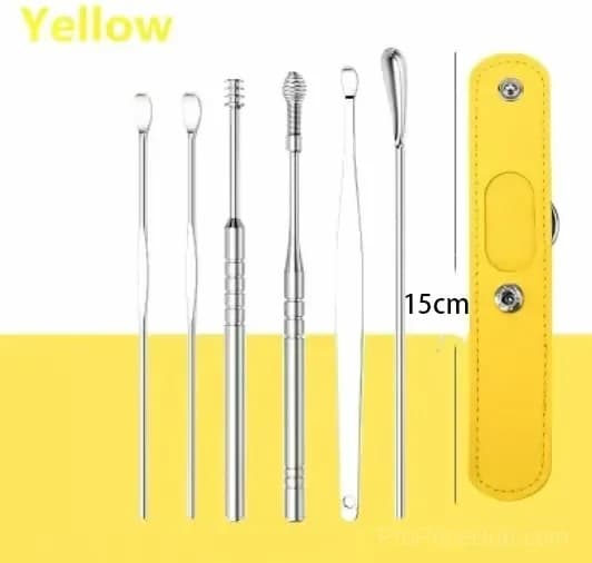 Yellow Ear Wax Cleaner Tool Set for Personal Care - Main