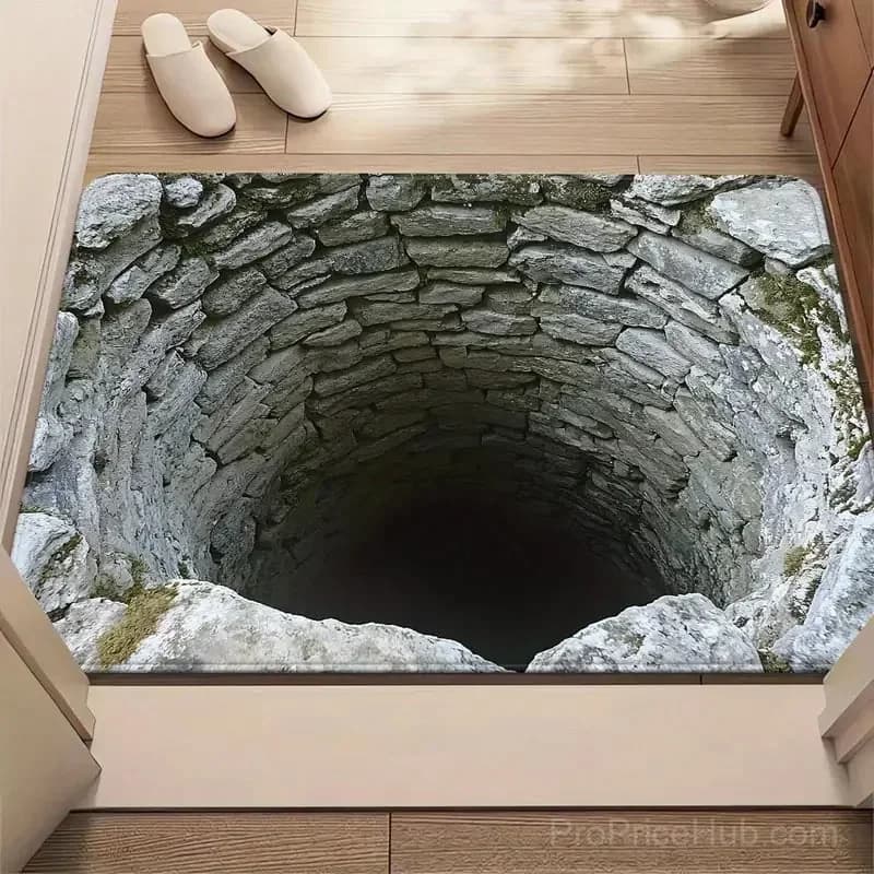3D Optical Illusion Doormat - Endless Abyss Design - View 3
