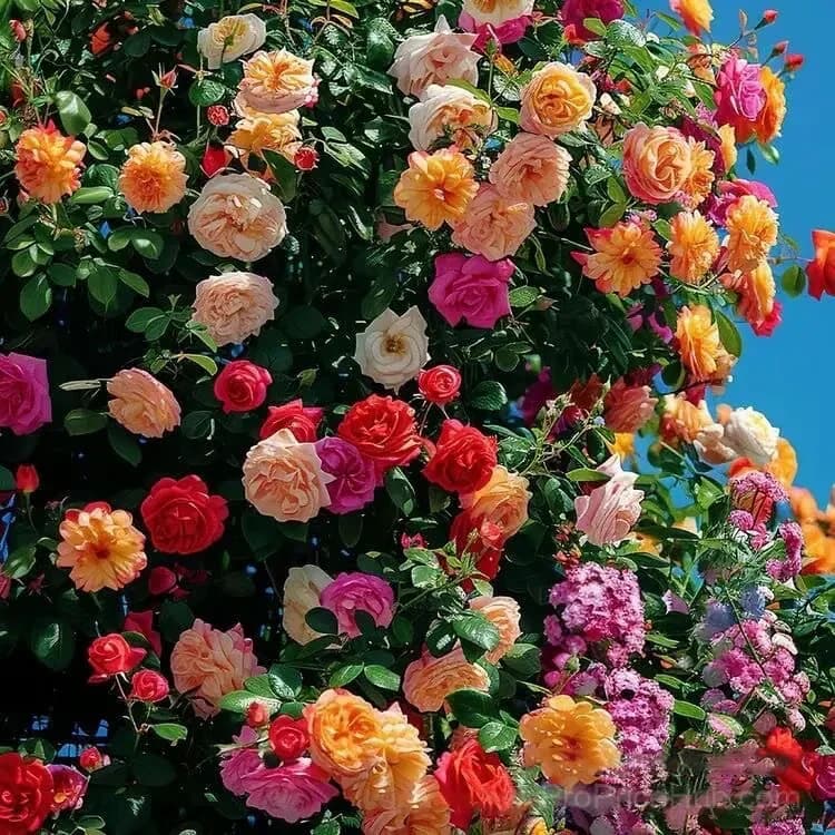 255 Mixed Color Climbing Rose Vine Seeds - Main