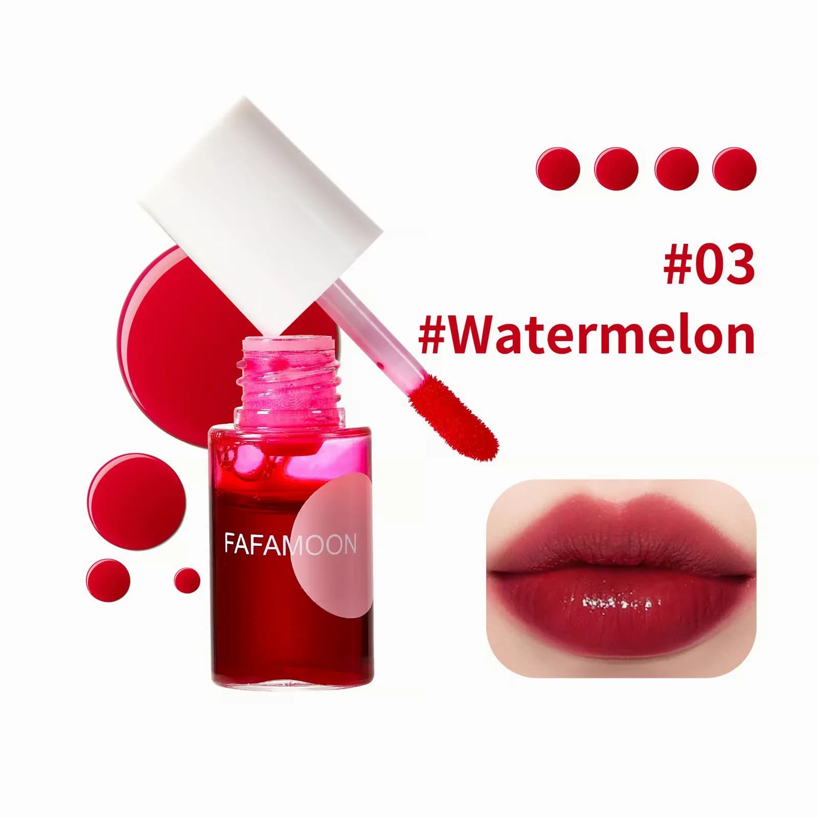 FAFAMOON Long Lasting Lip Gloss, 01 Apple - View 7