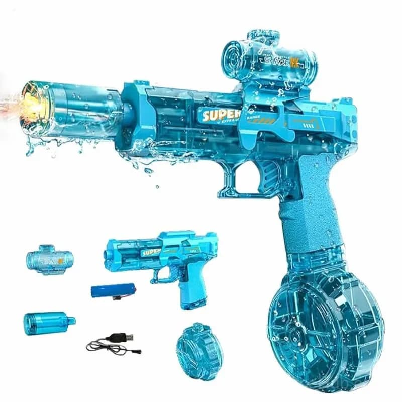 Electric Water Gun - Blue, Black & Red - Alt