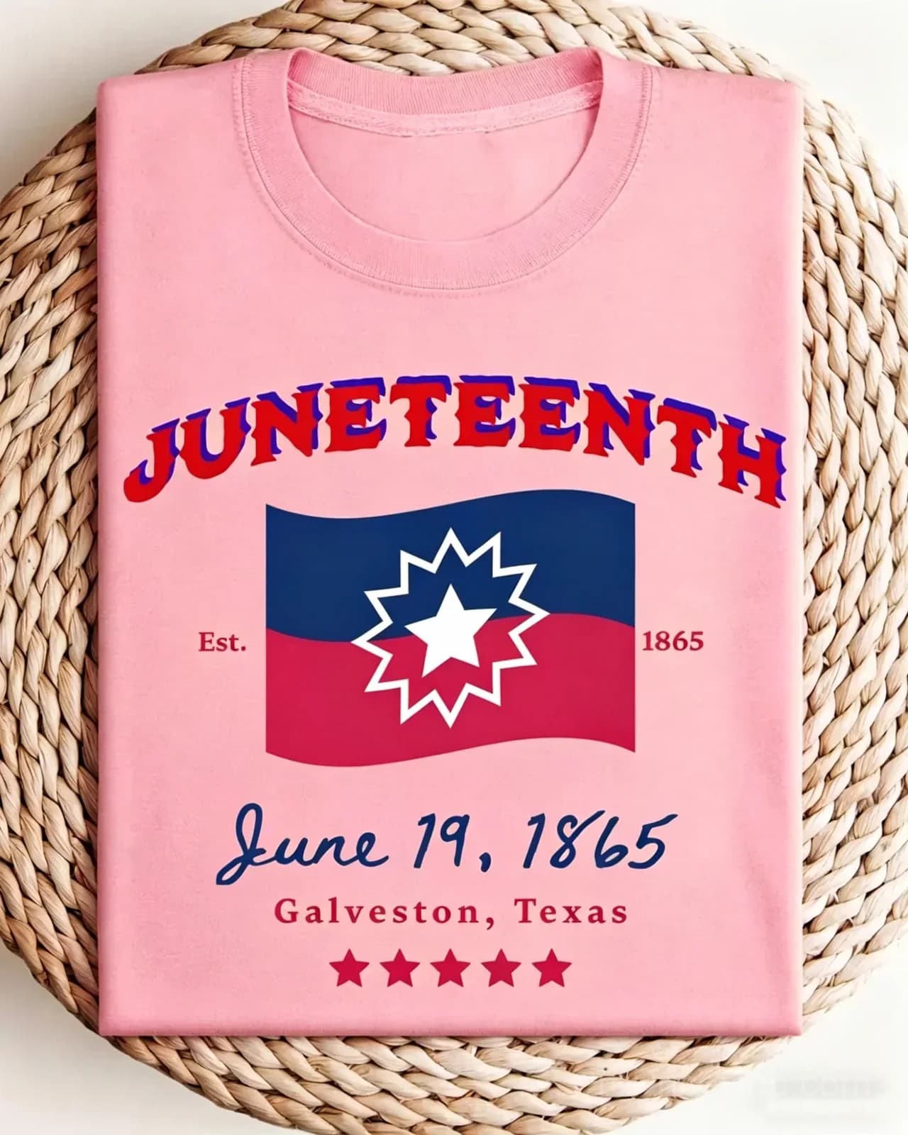 100% Cotton Juneteenth Independence Day Crew Neck Short Sleeve T-Shirt - View 4