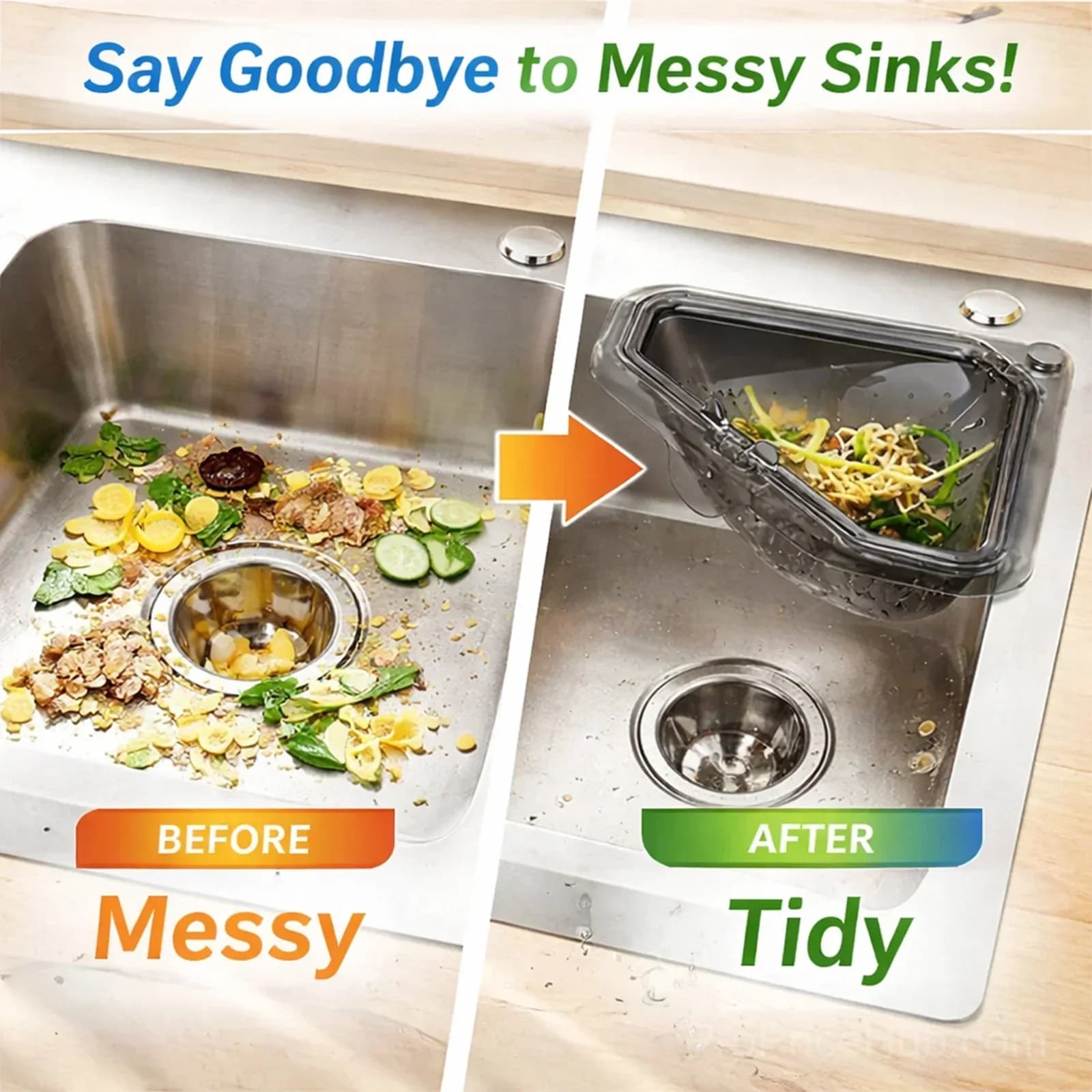 Magnetic Sink Basket - Kitchen Strainer for Soggy Scraps - Alt