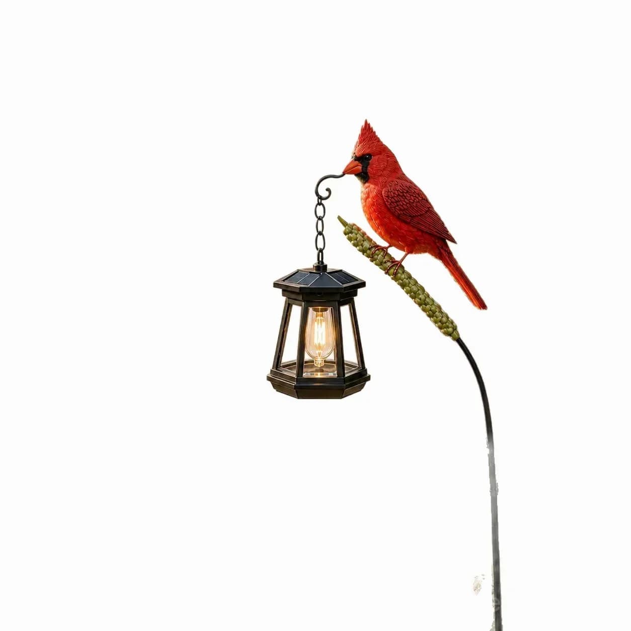 Metal Redbird Solar Garden Stake - Outdoor - Alt
