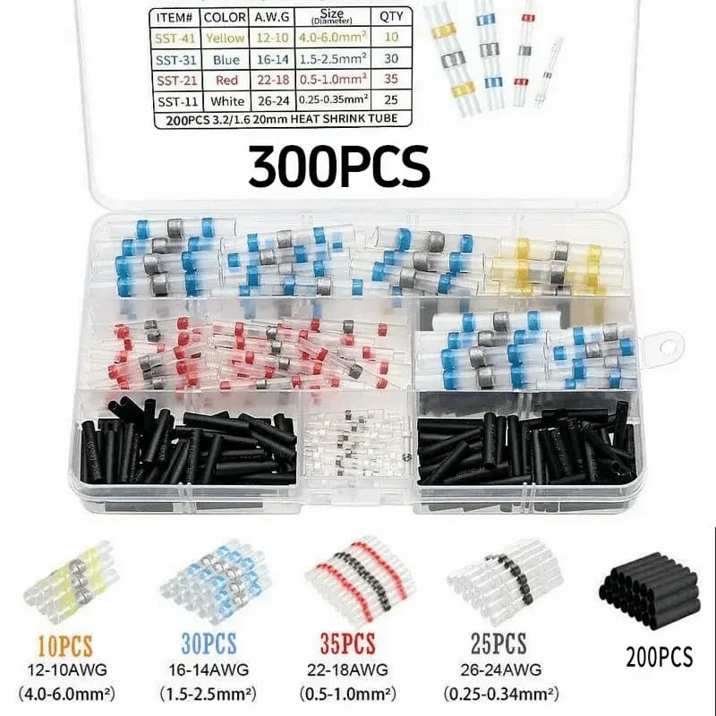 300-Piece Waterproof Solder Wire Connector Kit - Main