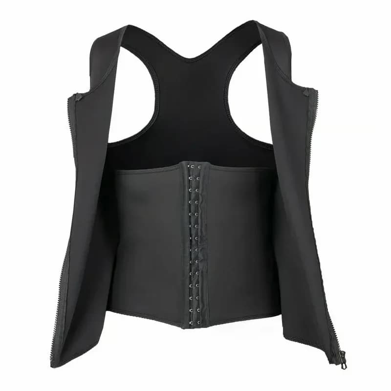 Men's Zipper Waist Trainer Trimmer Vest, Size S - Main