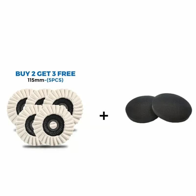 115mm Wool Felt Flap Polishing Discs, 2-Pack - View 20