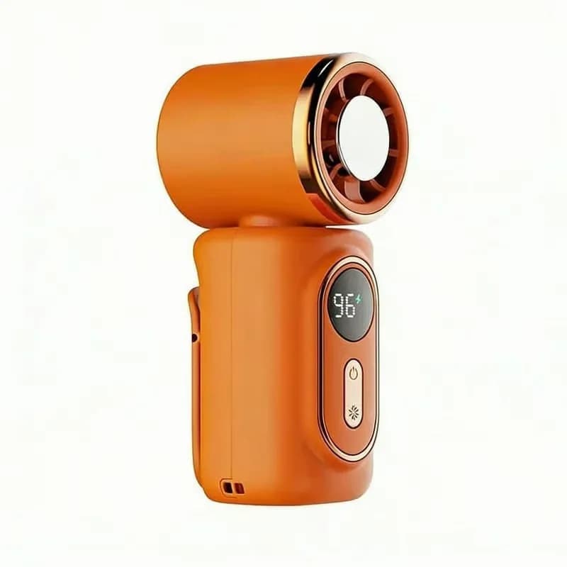 Mini Portable Handheld Clip-On Fan with Ice Cooling, White - Alt