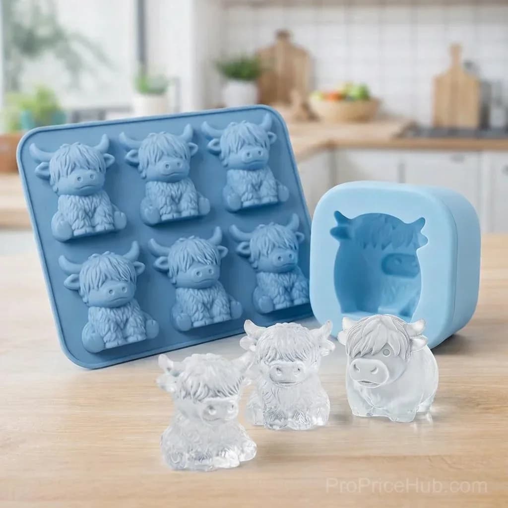Mini Highland Cow 3D Ice Cube & Dessert Mold for Drinks & Parties - View 19