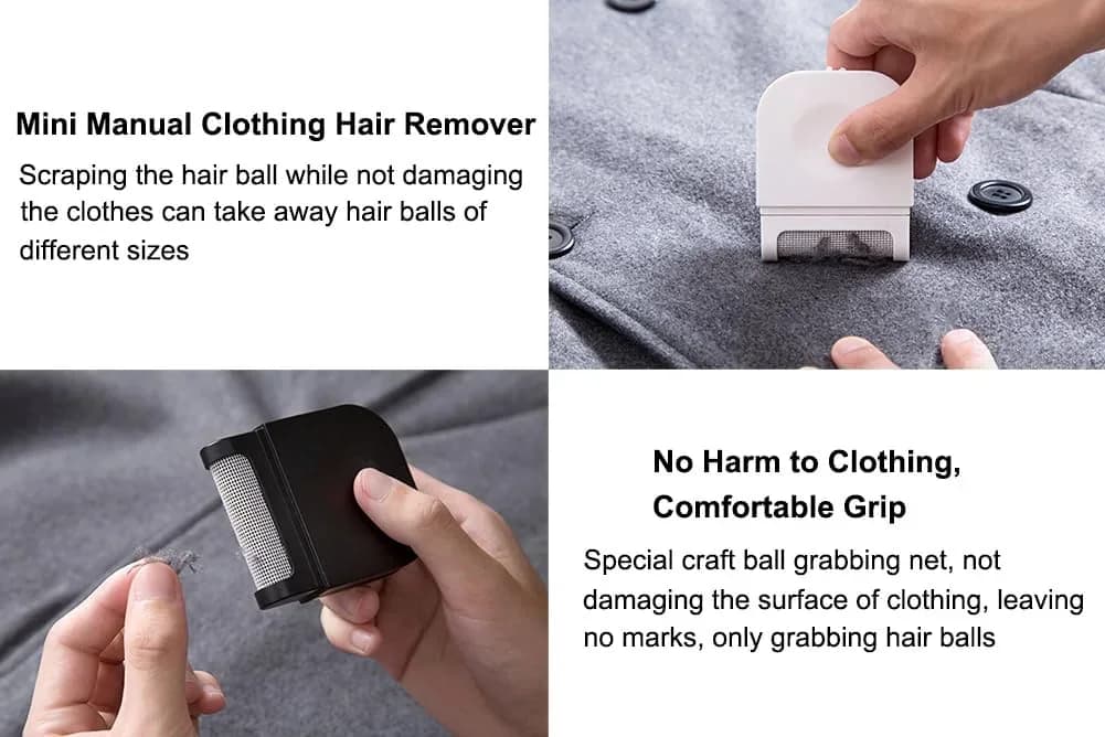 Manual Lint Remover & Pilling Shaver, Single Head White, No Lid - Alt