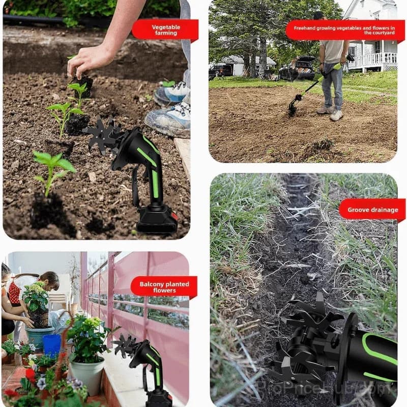 2-in-1 Cordless Tiller & Cultivator with Extension Pole - View 8