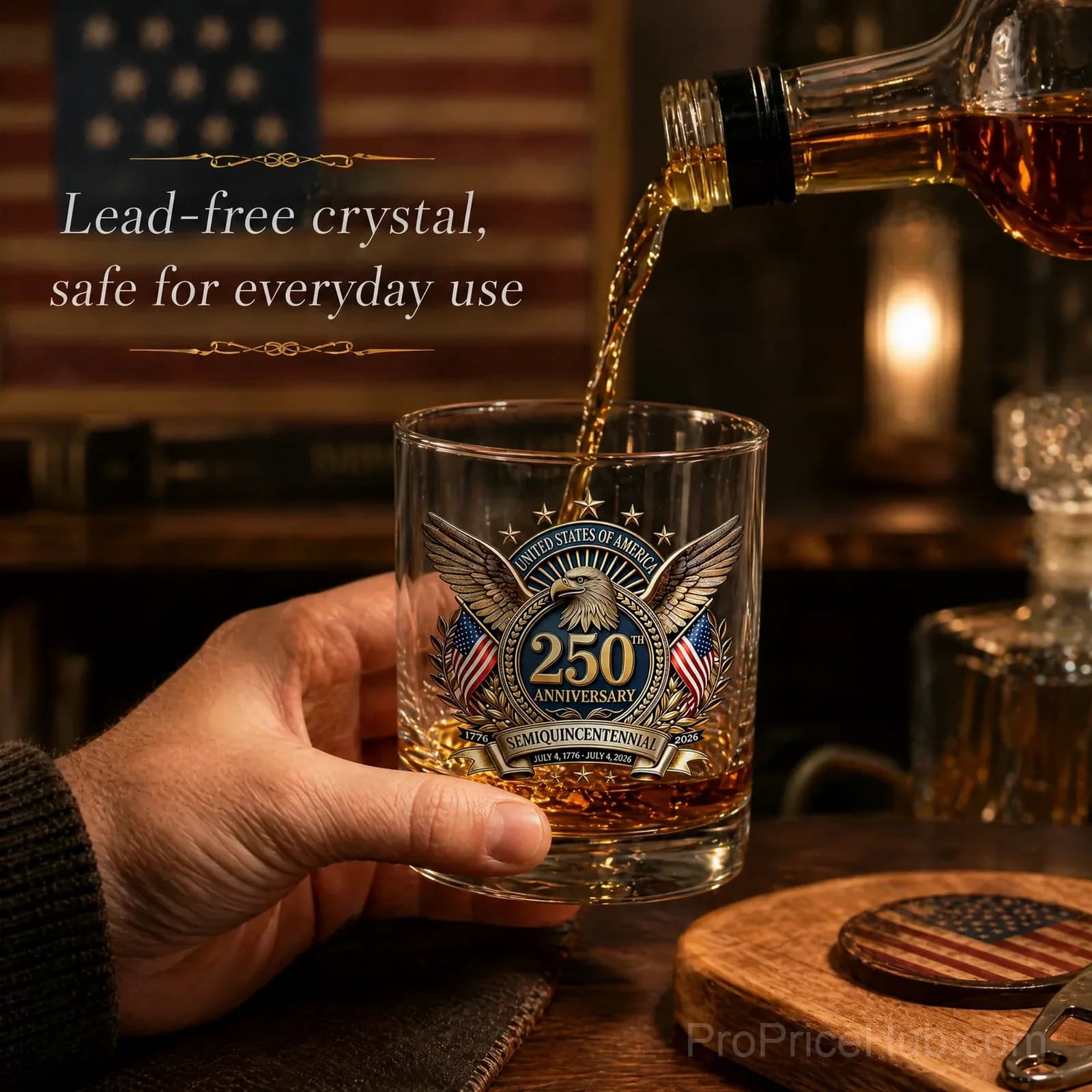 250th Anniversary American Patriotic Whiskey Glass 1776-2026 - View 17