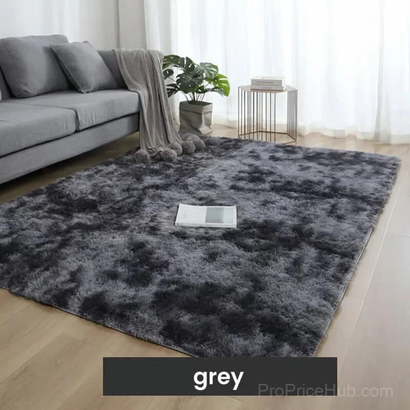 Grey Gradient Plush Floor Mat, 40 x 60 cm - Main