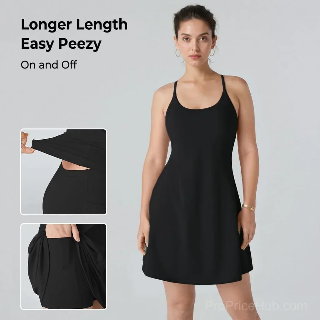 Backless Tummy Control Active Dress - View 22
