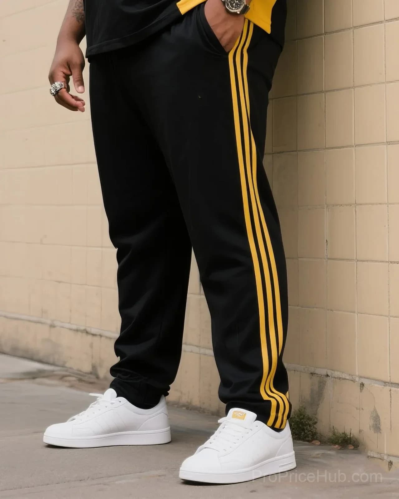 Plus Size Men's Daily Leisure Sports Style Pants - Alt