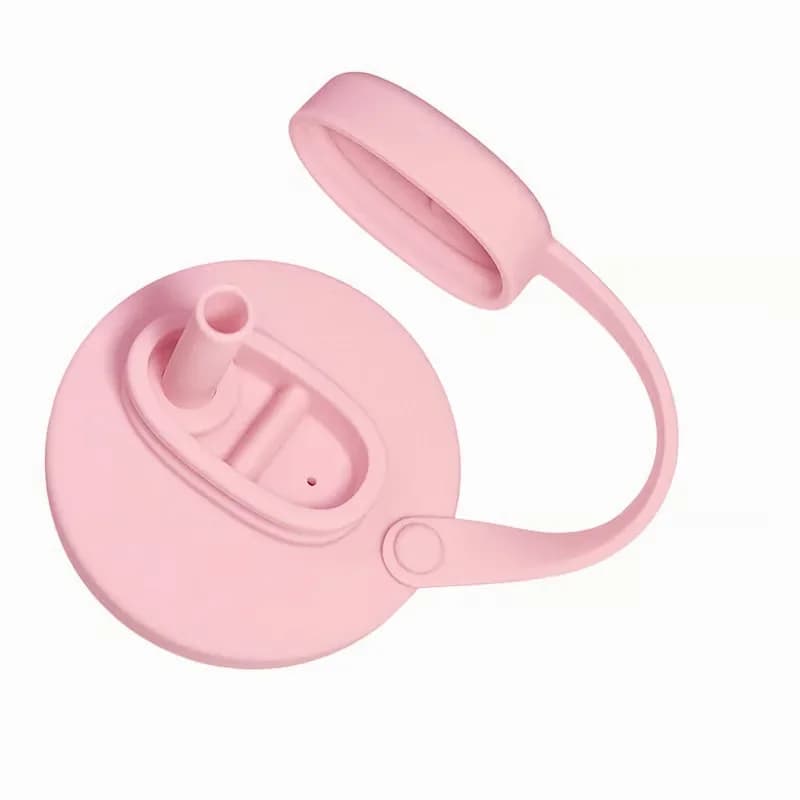 Pink Silicone Soda Can Lid Cover Without Straw Brush - Main