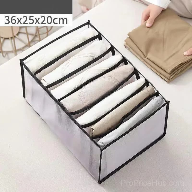 Large Grey Wardrobe Clothes Organizer for Skirts, Jeans & Coats - View 13