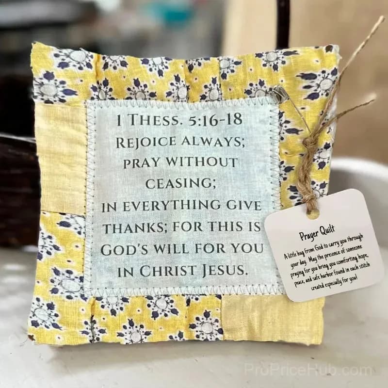 Prayer Quilt with Cross - Encouraging Blessed Gift, 2-Pack - View 6