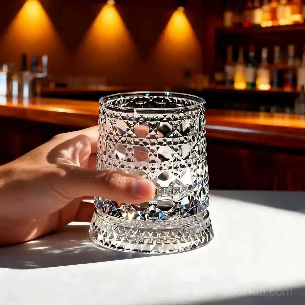 Whiskey Glass with Smooth Spin and Glow Effect - Perfect Gift - View 10