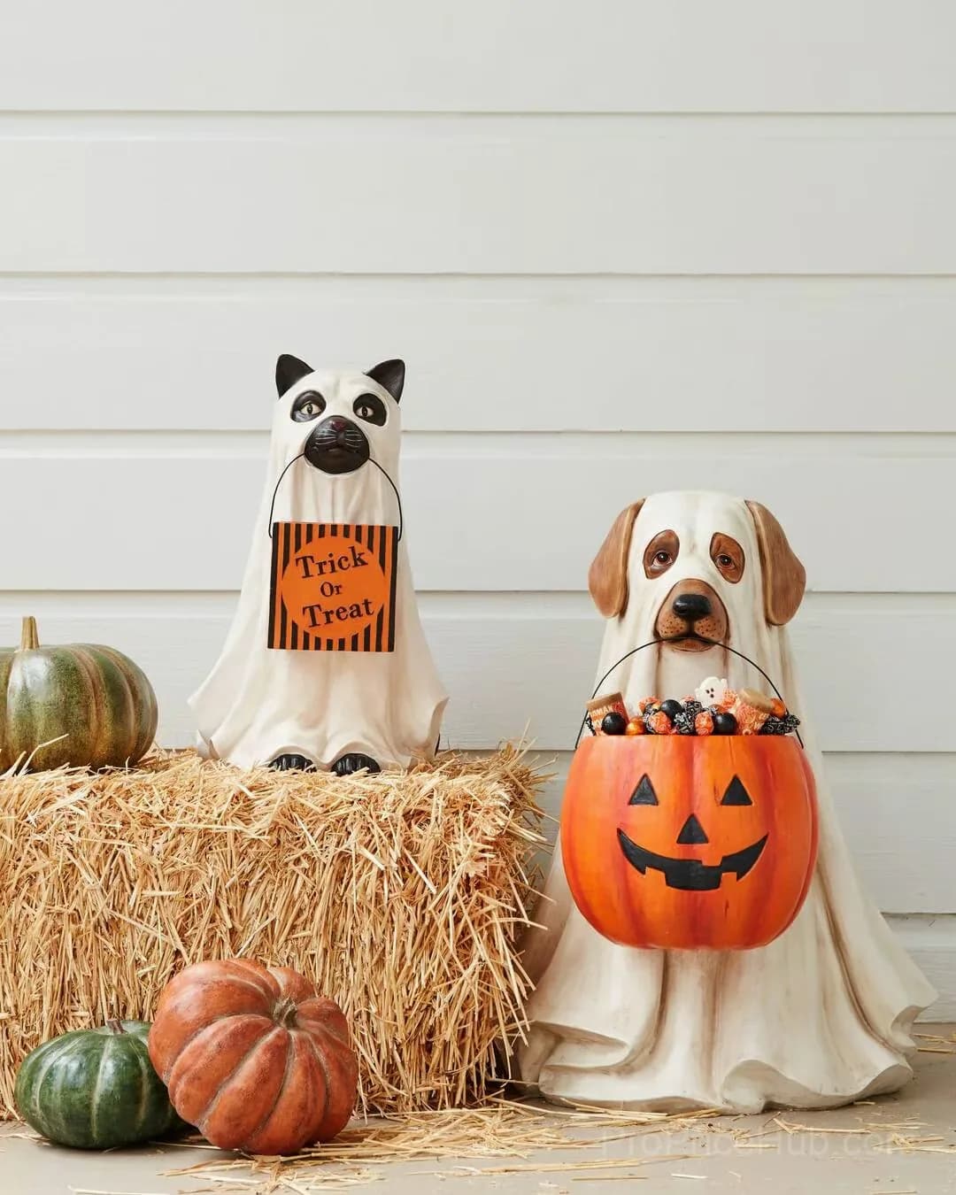 Ghost Cat Candy Bowl Halloween Home Decor - View 2