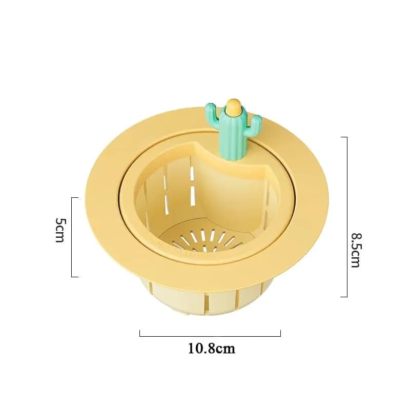 Yellow Cactus Kitchen Sink Strainer Basket - Main