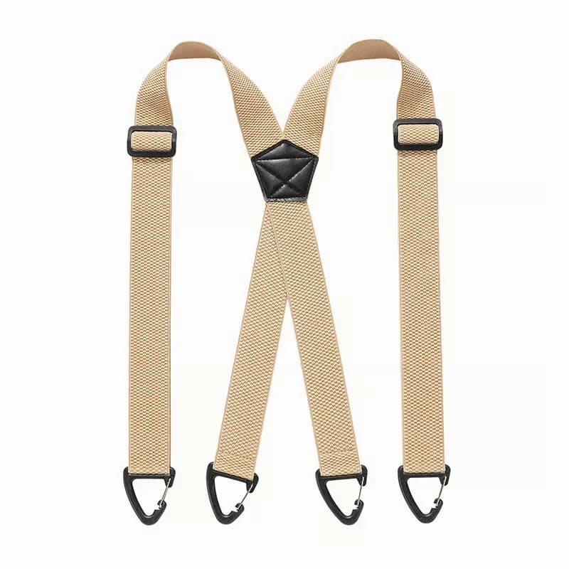 Men's Black X-Back Adjustable 4-Clip Suspenders - View 5