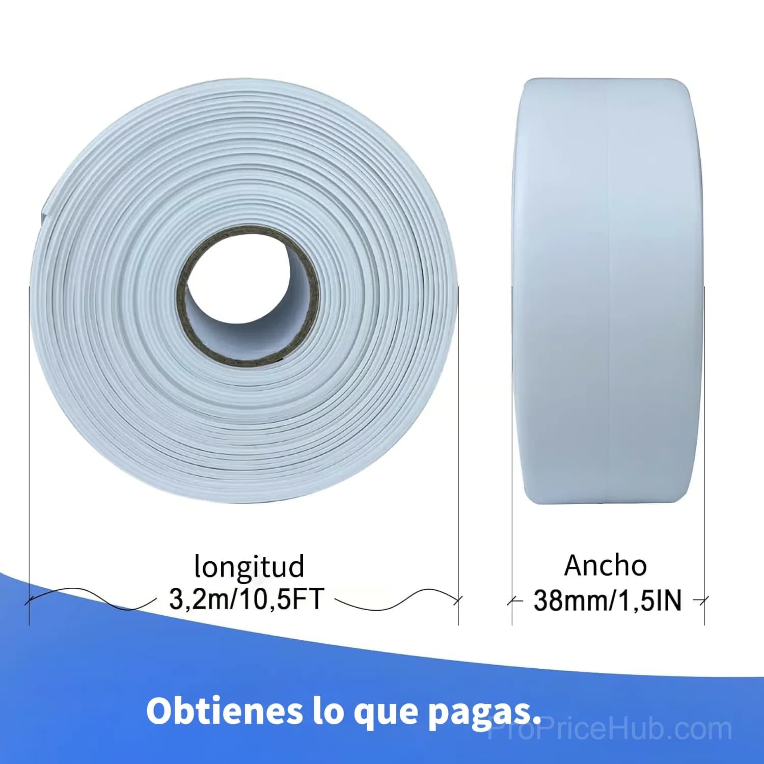 Self-Adhesive Waterproof Sealing Tape, White, 3.2m x 2.2cm - Alt