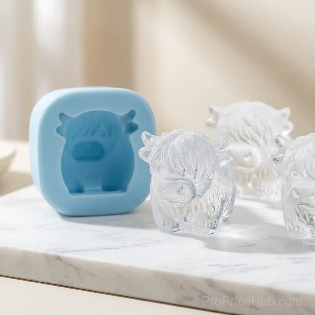 Mini Highland Cow 3D Ice Cube & Dessert Mold for Drinks & Parties - View 16