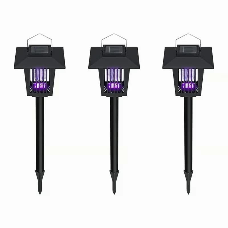 Solar Mosquito Zapper & Garden Stake Light, Black Plastic - Alt