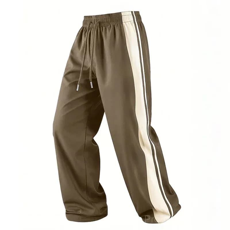 Men's Loose Fit Fleece Track Pants with Zip Pockets, Black S - View 11