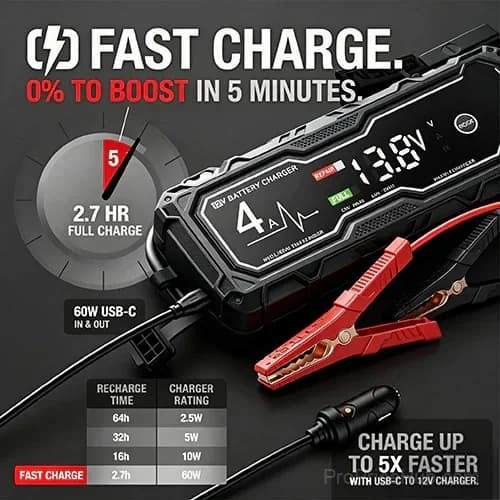 Boost X GBX155 4250A Car Jump Starter for 10.0L Gas & 8.0L Diesel Engines - Main