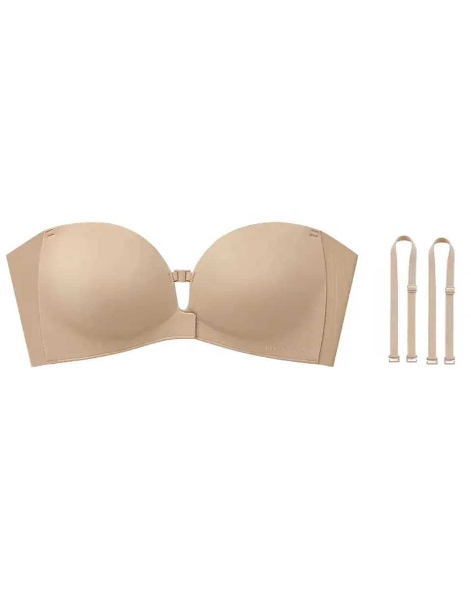 Front Closure Strapless Wireless Support Bra - View 6