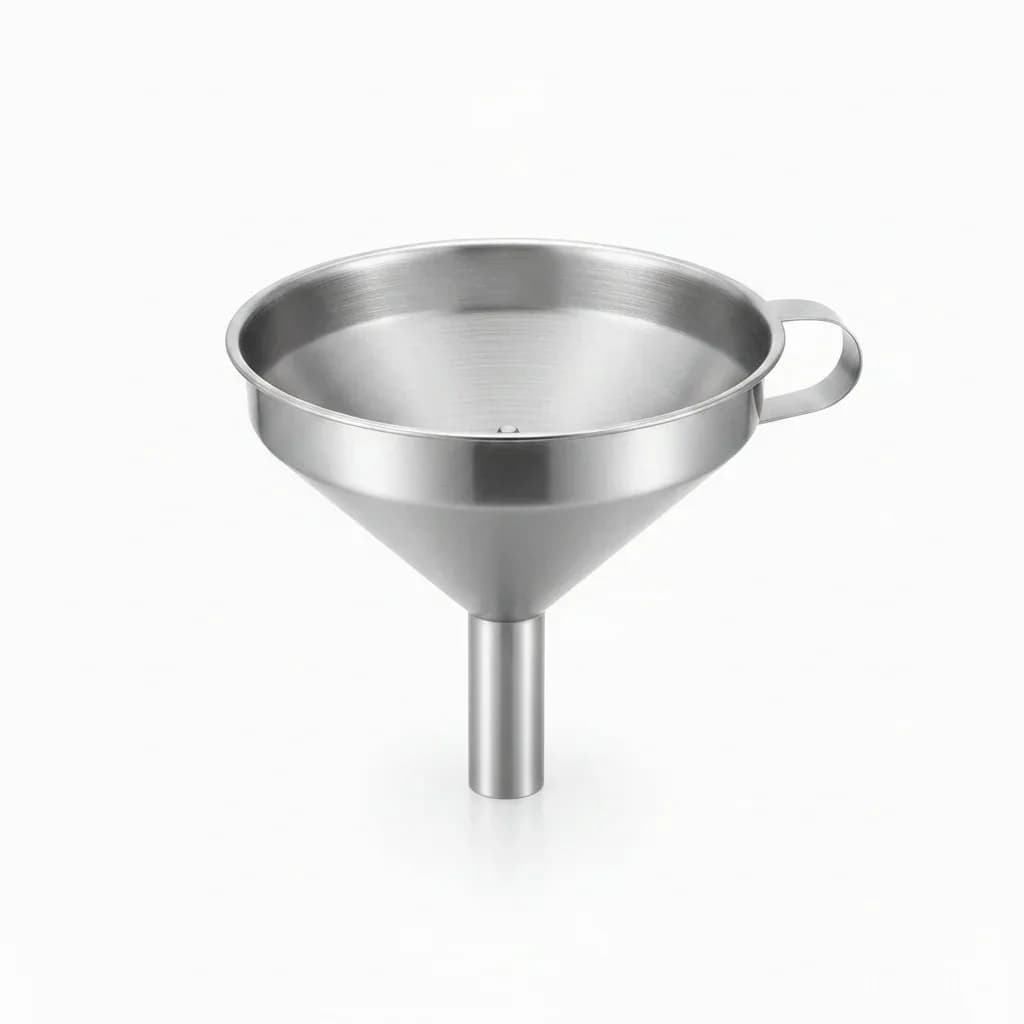 Food-Grade 304 Stainless Steel Kitchen Funnel with Filter Screen (2-Pack) - Main