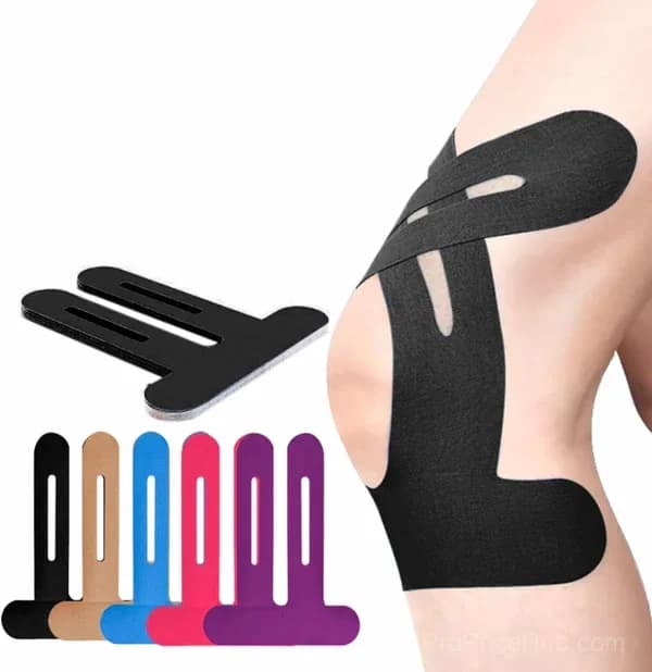 10 Precut Kinesiology Tape Strips for Knee Support - Main