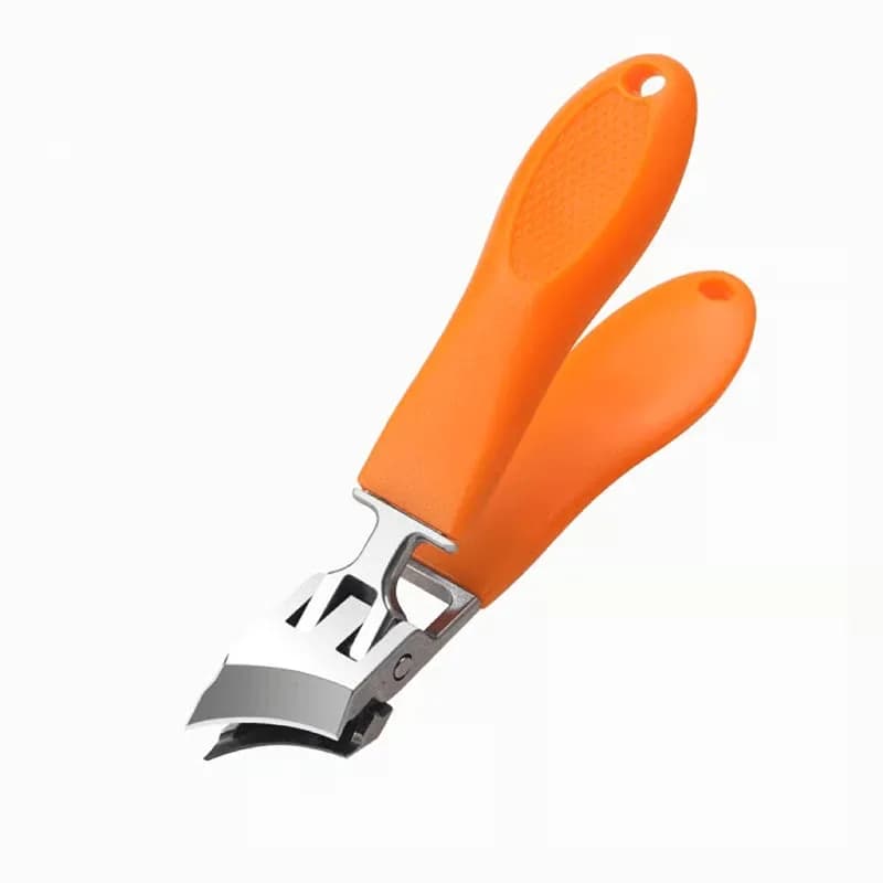 Wide Jaw Slanted Nail Clipper with Anti-Splash Catcher, Black - View 8