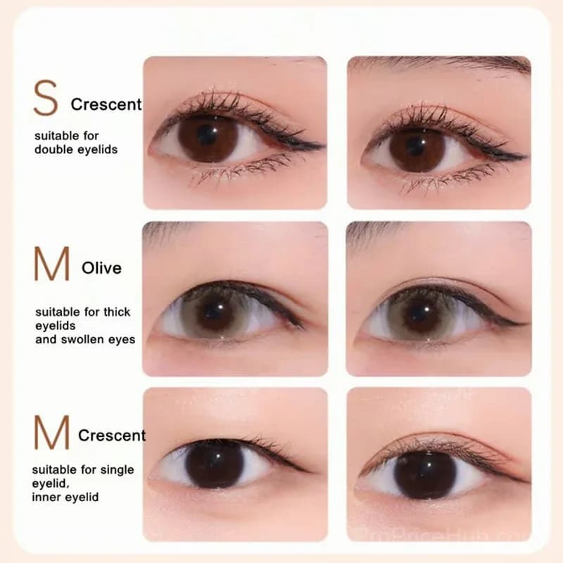 Glue-Free Invisible Double Eyelid Stickers, S Crescent, 120 Strips - View 4